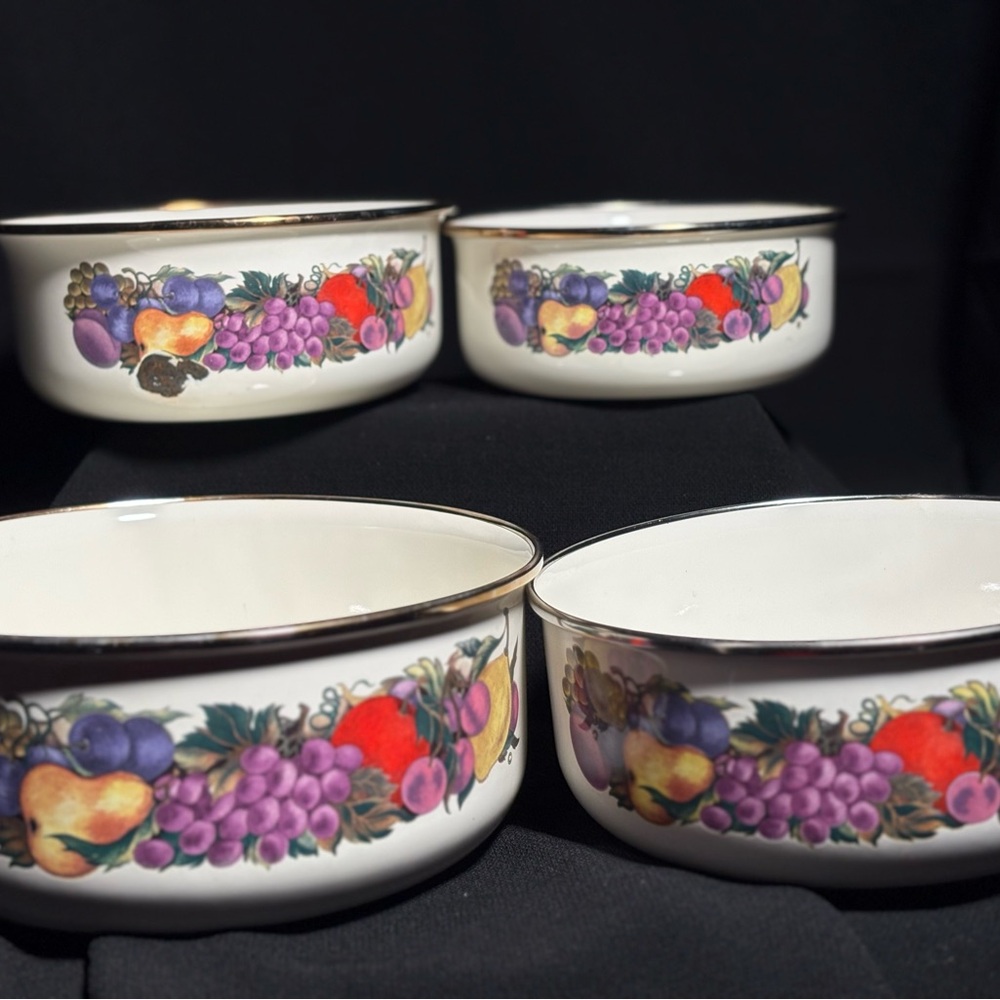 Fruit Pattern Ceramic Bowls
